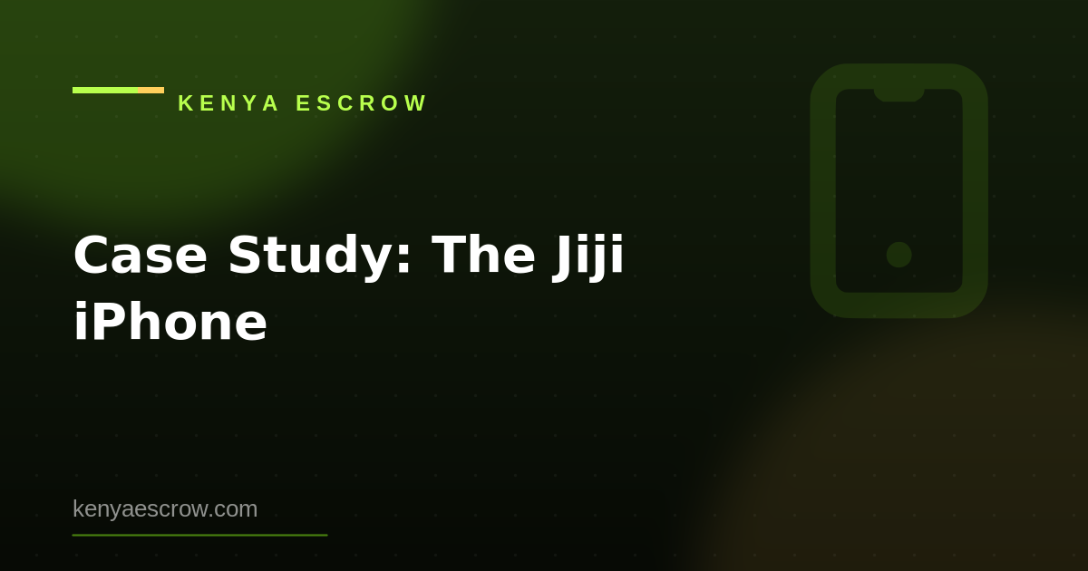 Case Study: How Brian Bought a KSh 145,000 iPhone on Jiji Without Getting Scammed