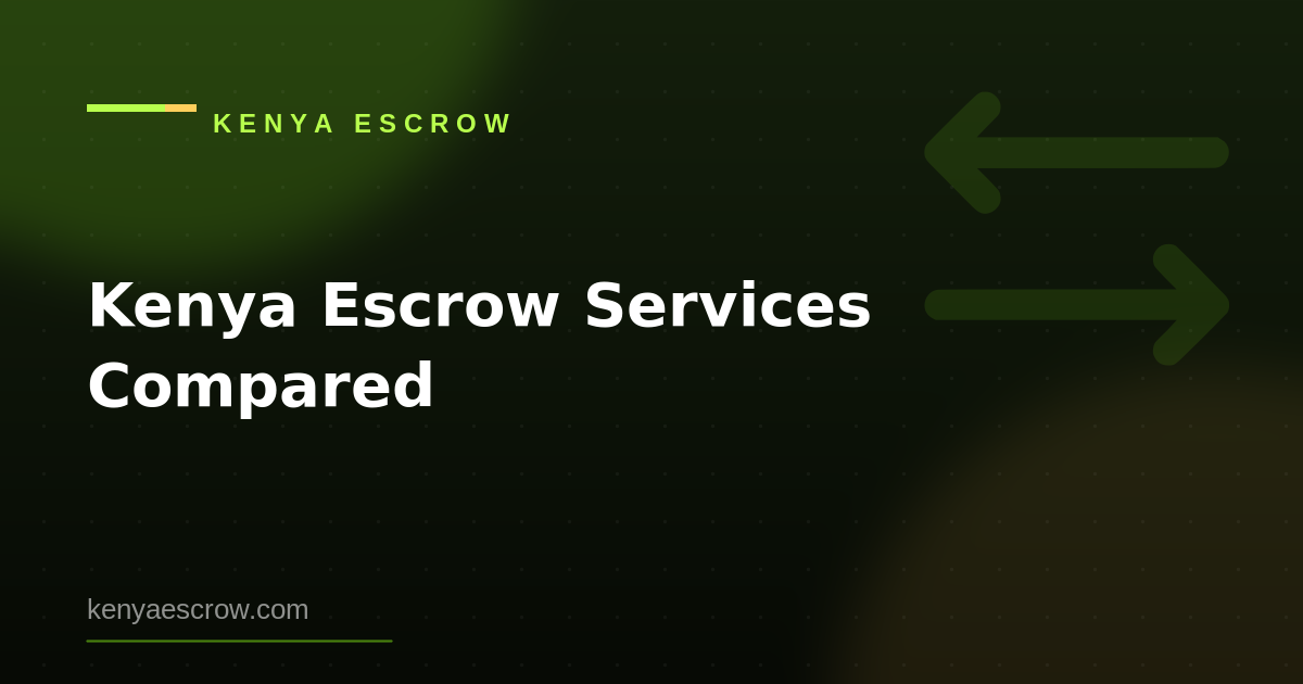 Kenya Escrow vs eConfirm vs EscrowKenya: An Honest Comparison for 2026