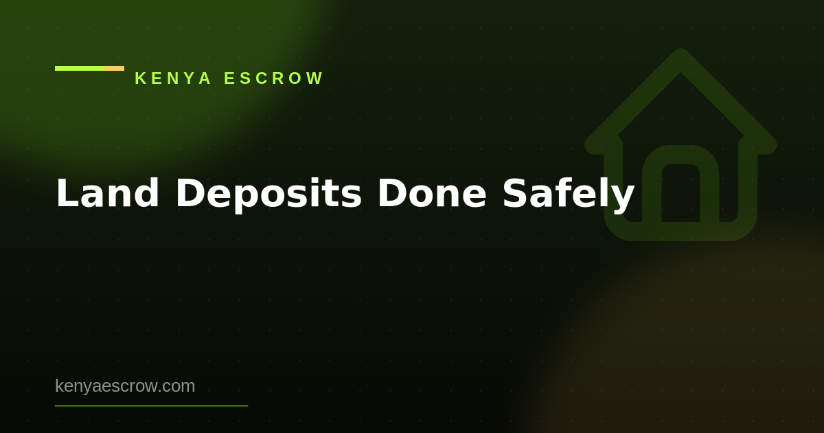 Paying a Land Deposit in Kenya? How to Use Escrow So You Never Lose It